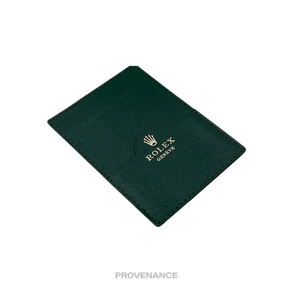 🔴 Rolex Card Holder Wallet - Green Leather